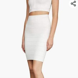 BCBGMaxAzria • "Simone" White Bandage Skirt